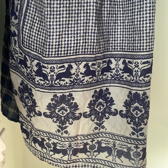 Johnny Was M 3J Workshop Lana Scarf Shirt Button Front Plaid - Picture 7 of 9